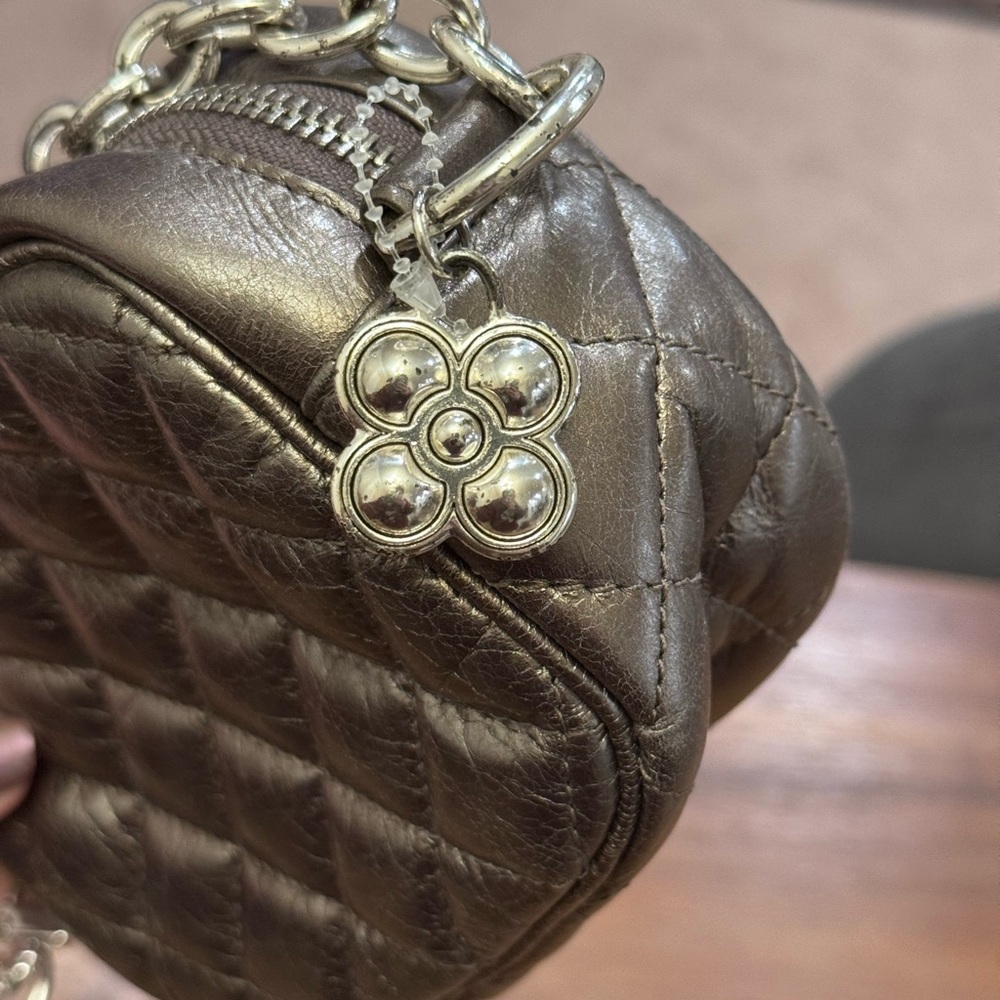 Brighton Pewter Leather Quilted Mini Bag - Picture 7 of 7